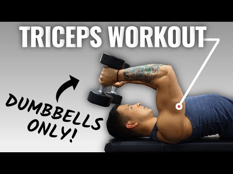 The Best Science-Based Triceps Workout For Mass (DUMBBELL ONLY)