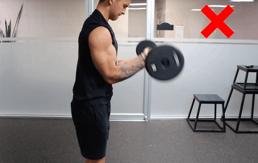 bicep curls error