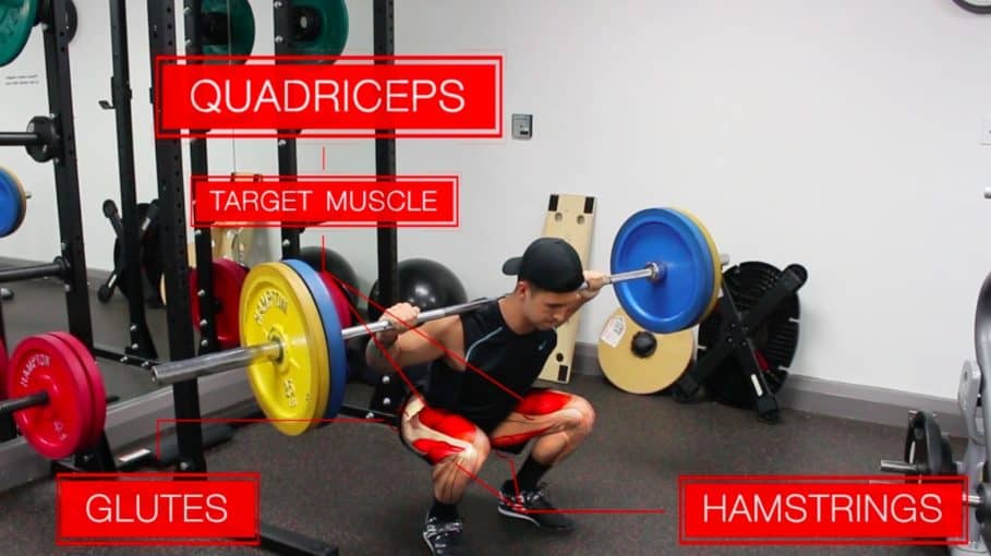 barbell back squat onderlichaamsoefening