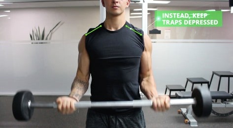 biceps curl fout