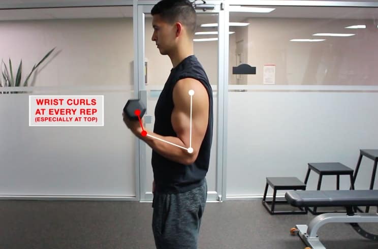 biceps curl wrist mistake