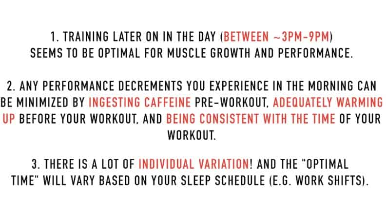 when to workout summary