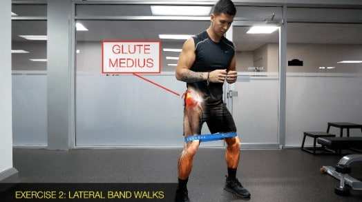 lateral band walks for gluteus medius