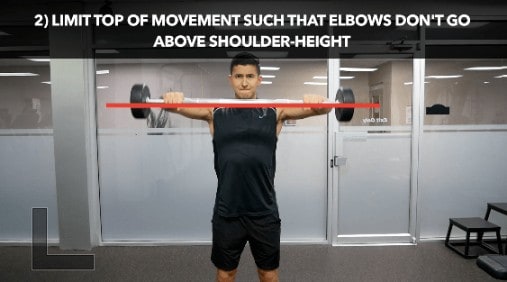 upright row range of motion