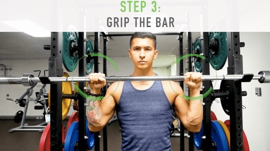 proper overhead press grip step 3