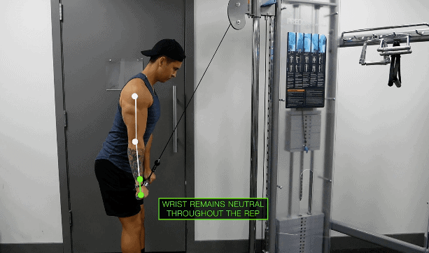 triceps extensions wrists form