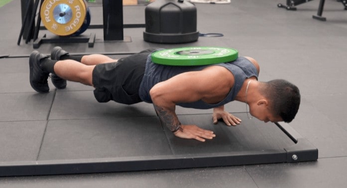 weighted push ups