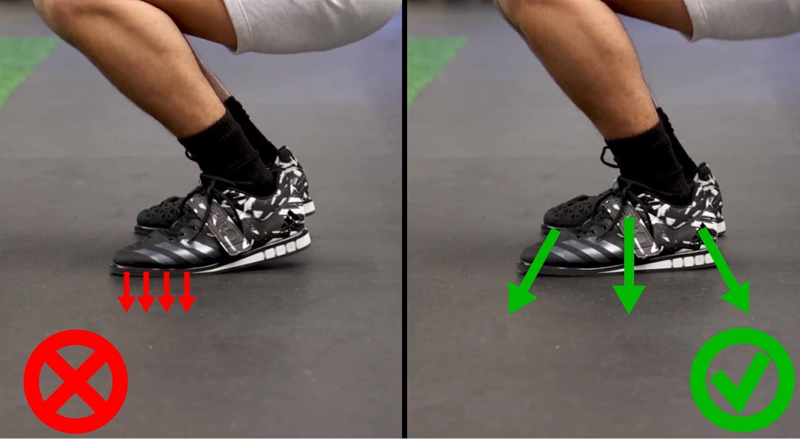 foot placement Pain in back of knee when squatting Squats pain in knee Squats pain above knee 