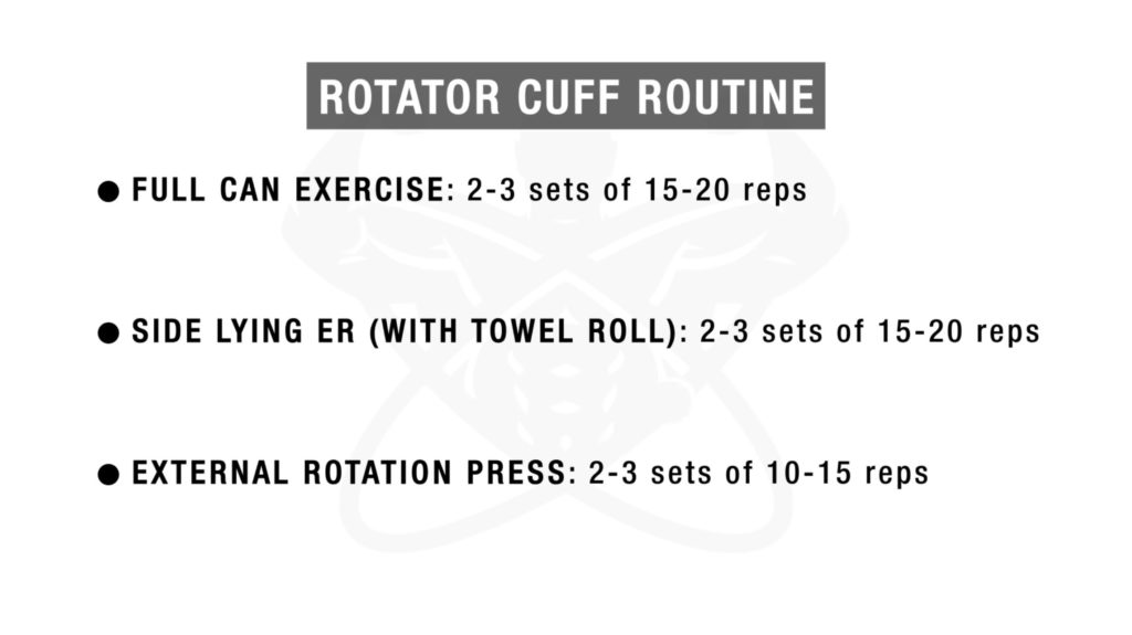 Rotator cuff exercises workout routine