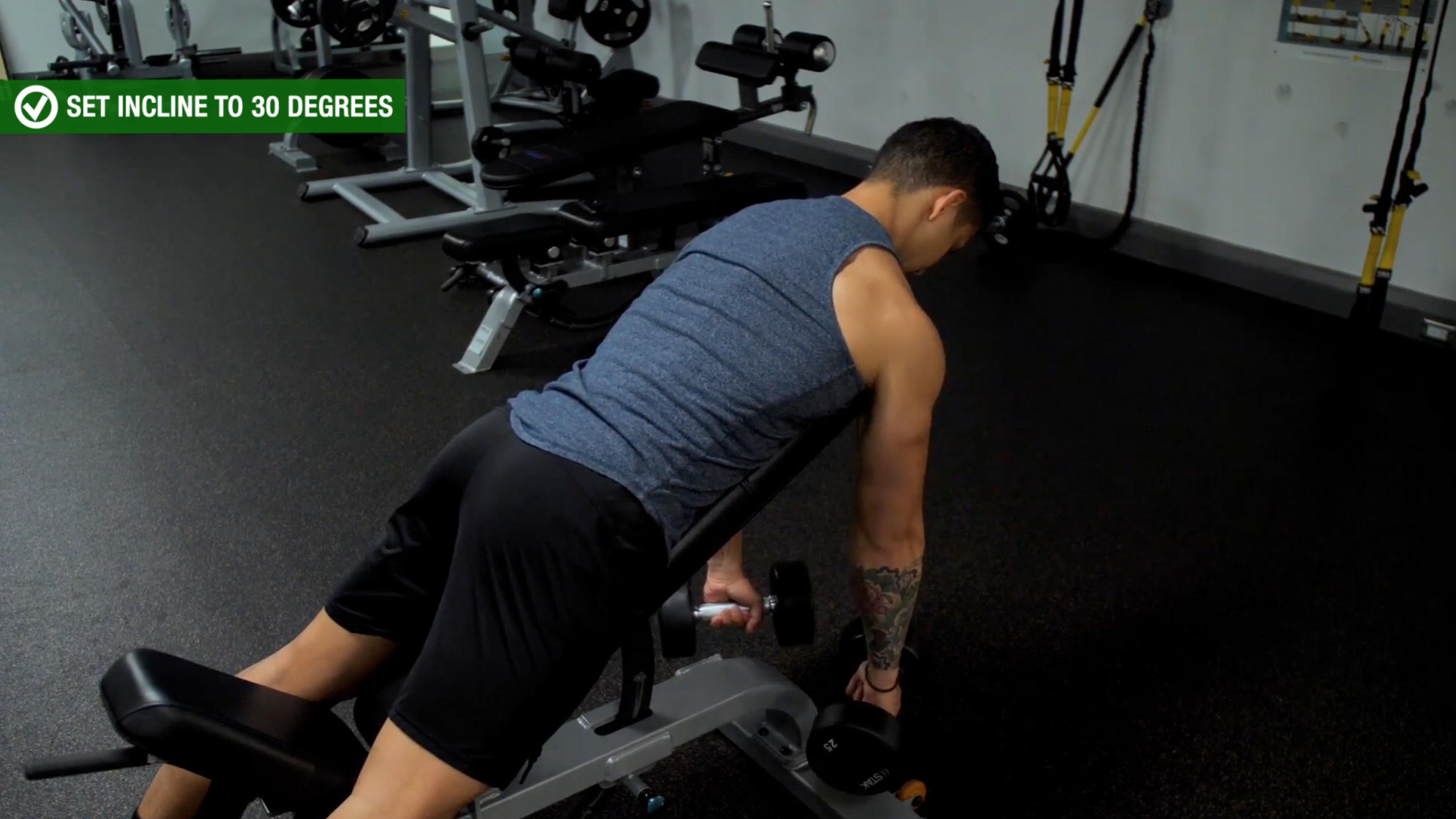 Rear delt fly cheap on incline bench