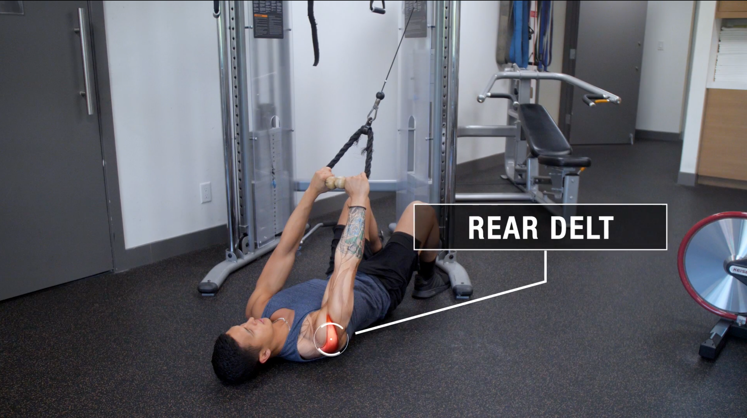 Lying cable discount rear delt raise