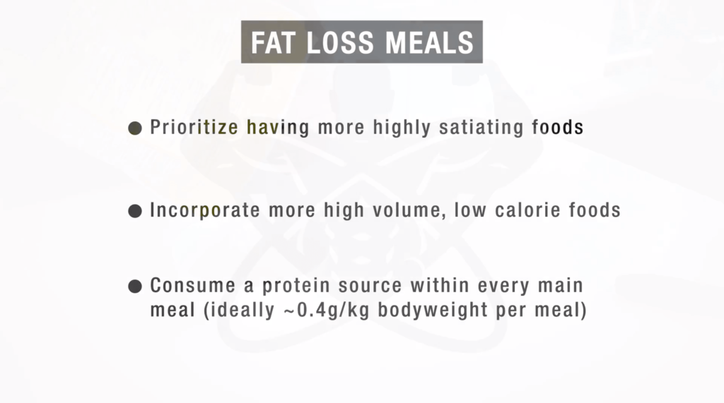 Fat loss meal plan principles