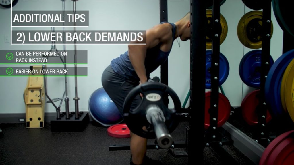Do them on rack to reduce lower back demands