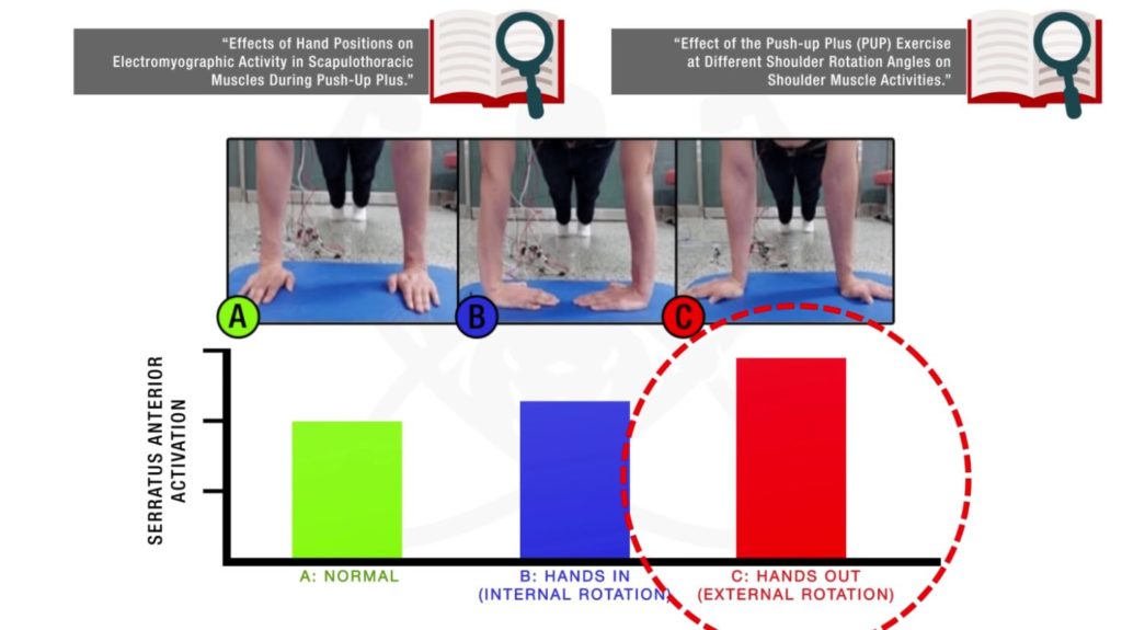 EMG analysis of hand positioning on push up plus