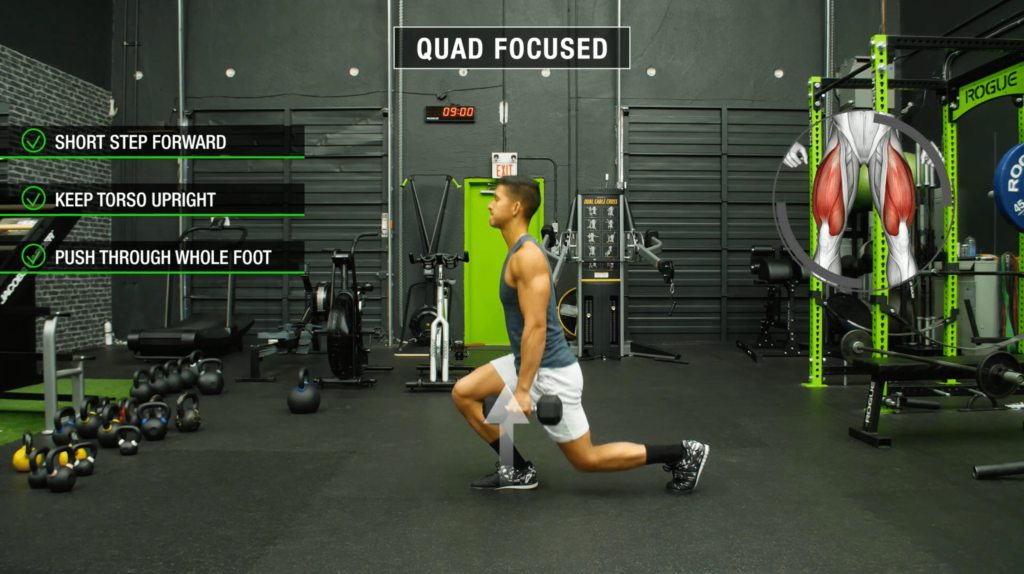 Build big quads with lunges