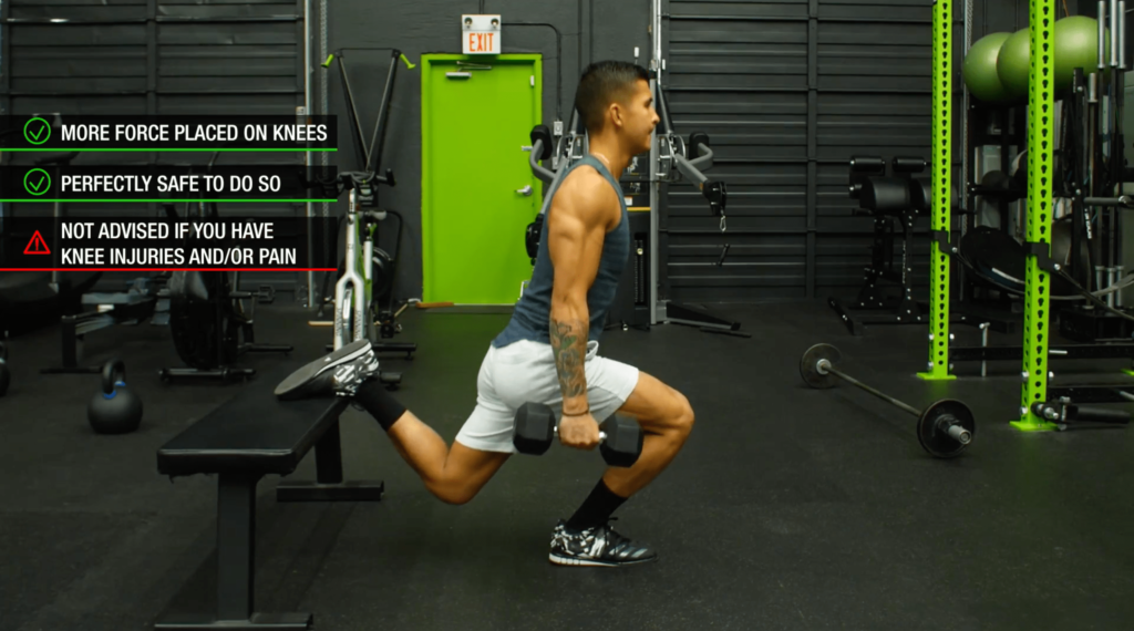Quad focused exercises knee stress