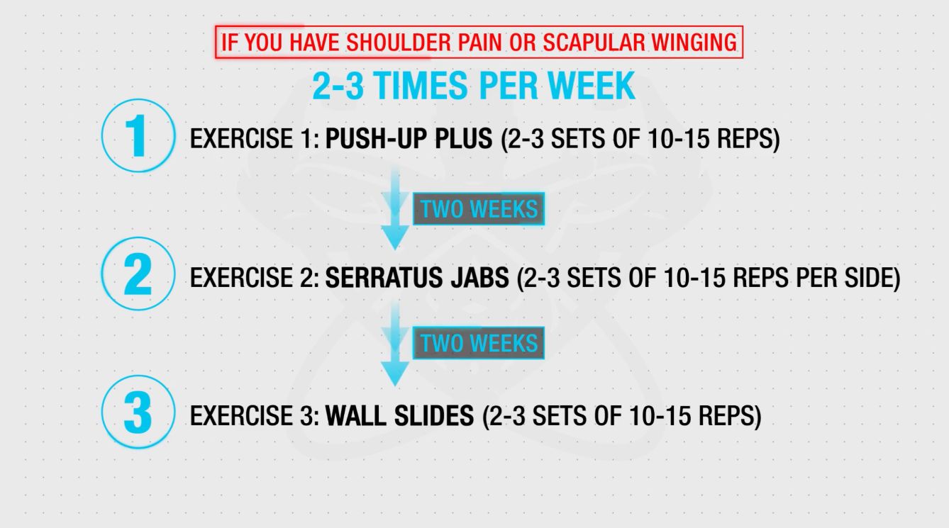 Serratus anterior strengthening action plan 2