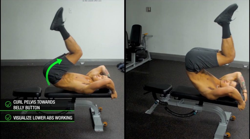 Reverse crunches form