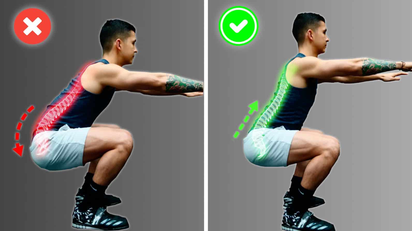 lower back pain squats