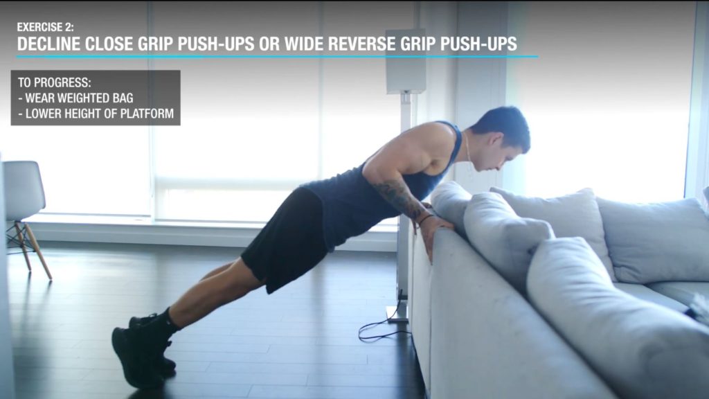 Home chest exercises progression wide reverse grip push up