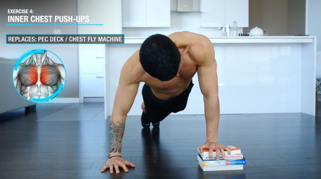 THE BEST 4 BODYWEIGHT EXERCISES FOR LOWER CHEST, HOME WORKOUT