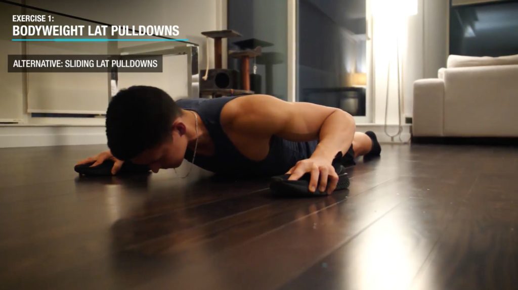 Alternative exercise sliding lat pulldowns