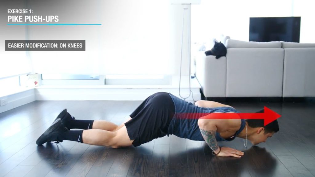 Easier modification for pike pushups