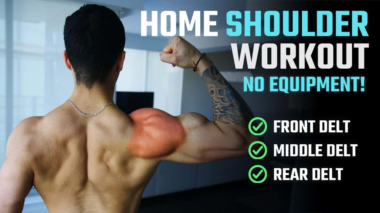 The BEST Shoulder Workout At Home For Growth NO EQUIPMENT 
