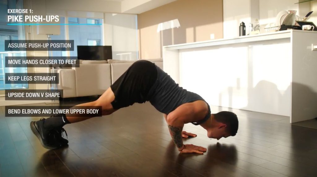 How to perform pike pushups