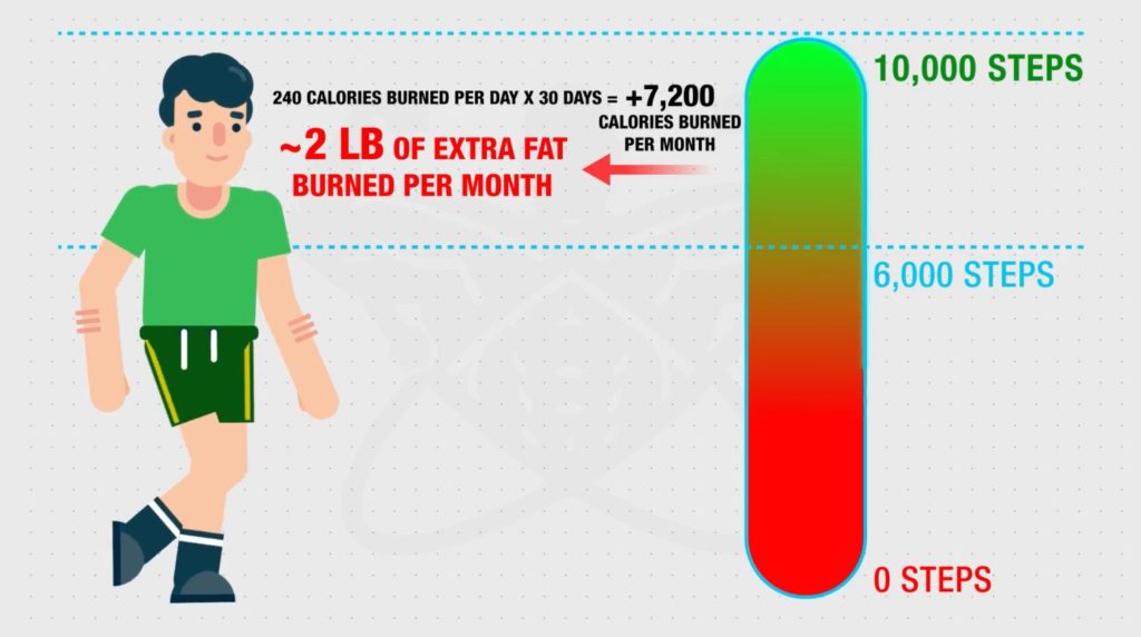 Increasing your step count helps you burn more calories