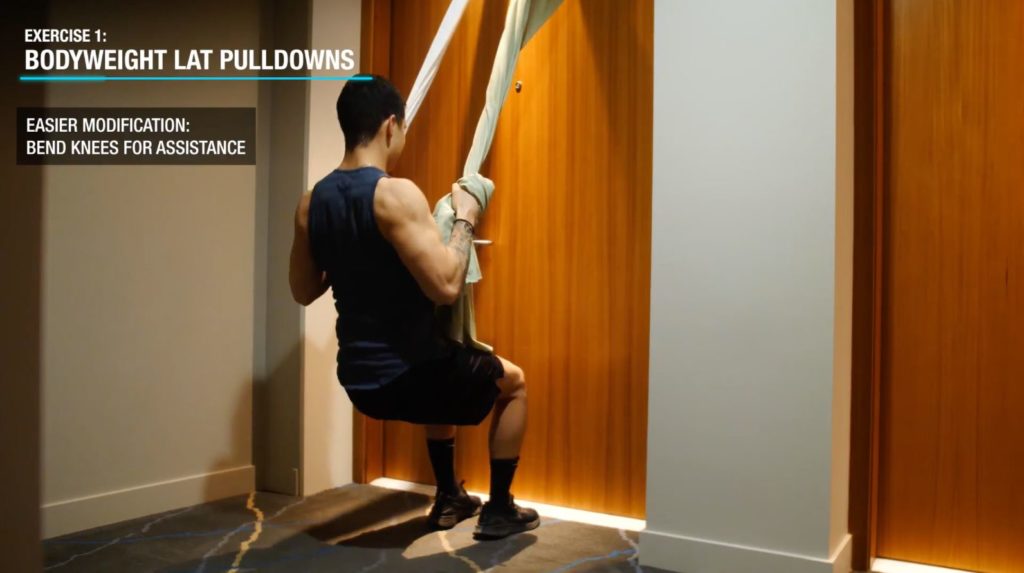 Lat pulldown exercise at home sale