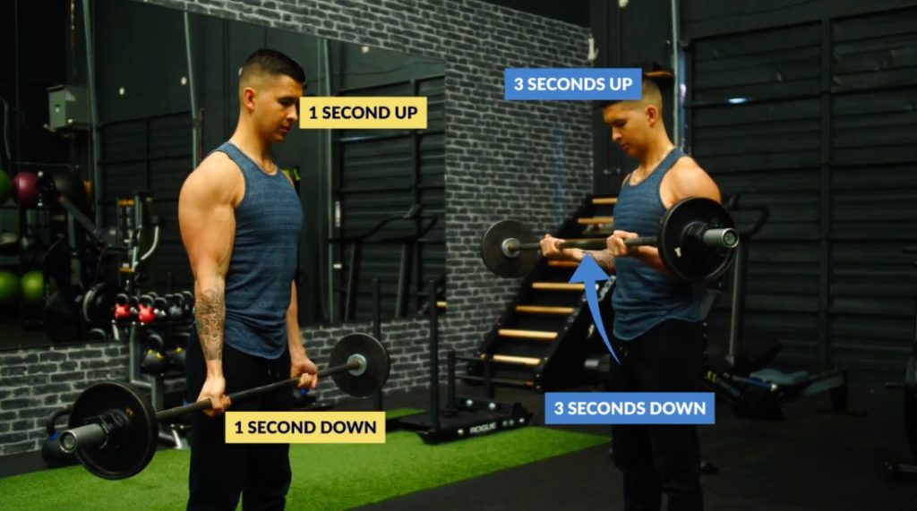 Build more muscle at home lifting slower