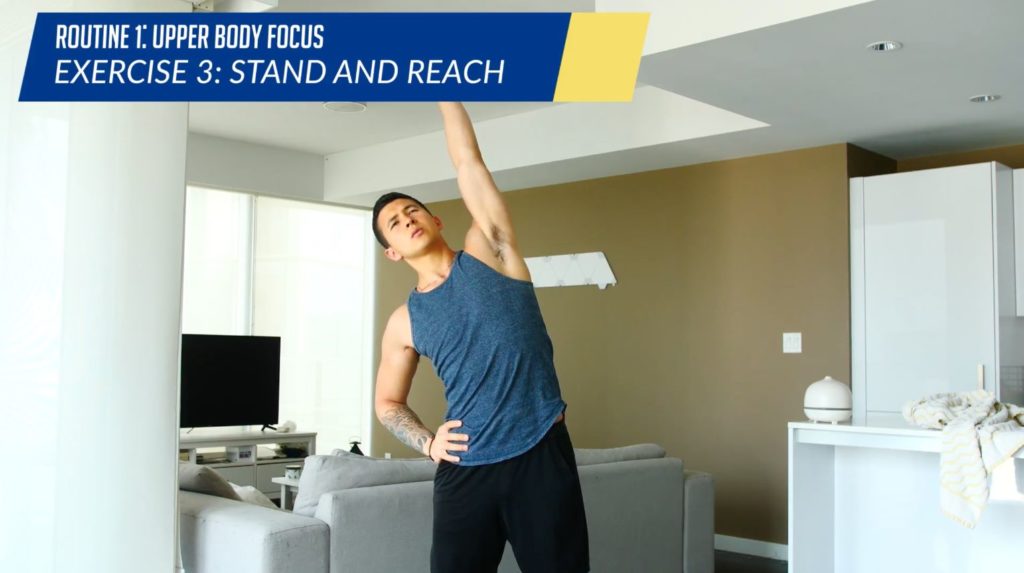 Posture correction routine exercise 3 stand and reach