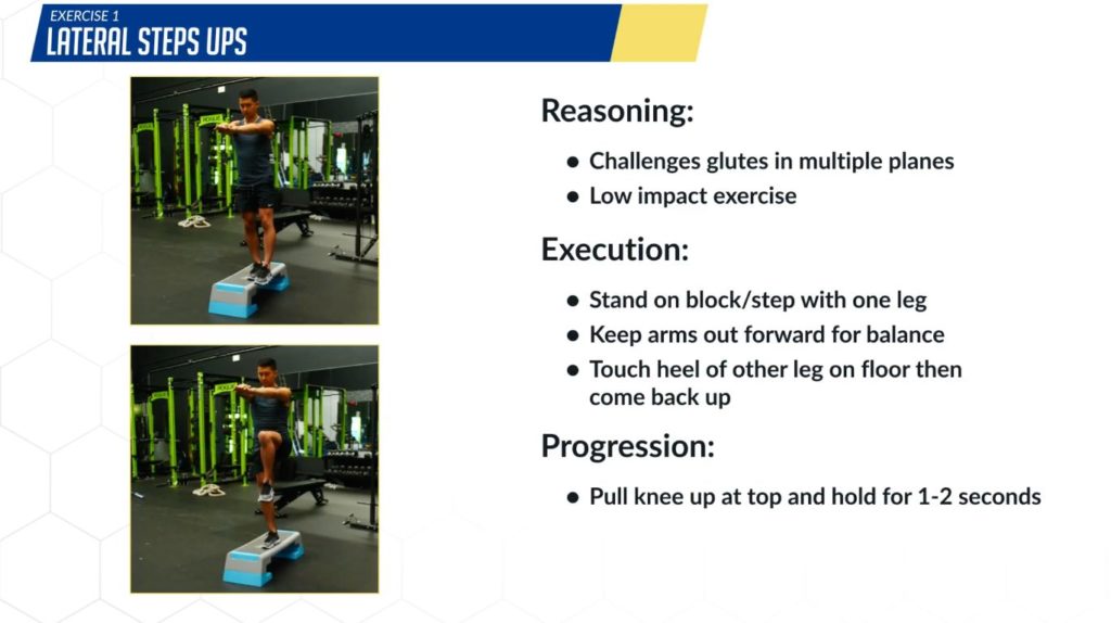 Lateral step ups