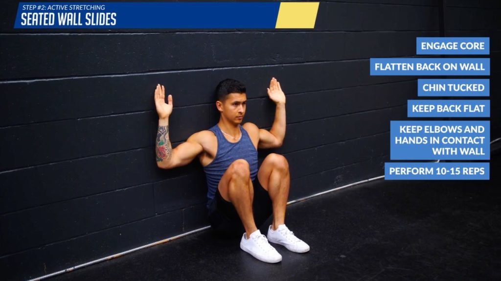 Step-by step guide to the wall slide exercise