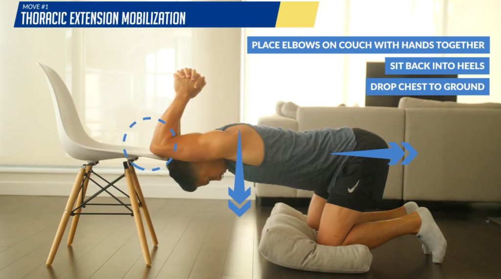 Thoracic extension mobilization to fix posture