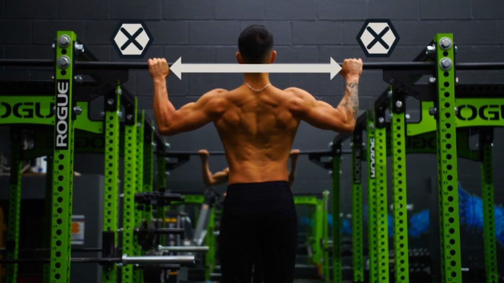 Grip on the pull up shouldn't be too wide