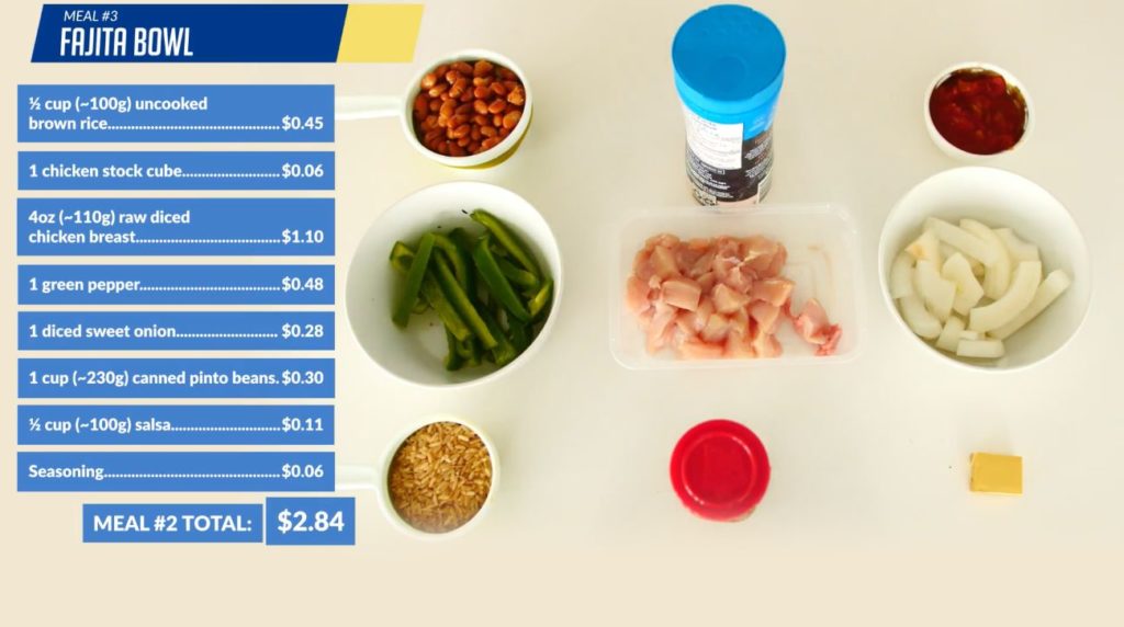 Fajita bowl ingredients