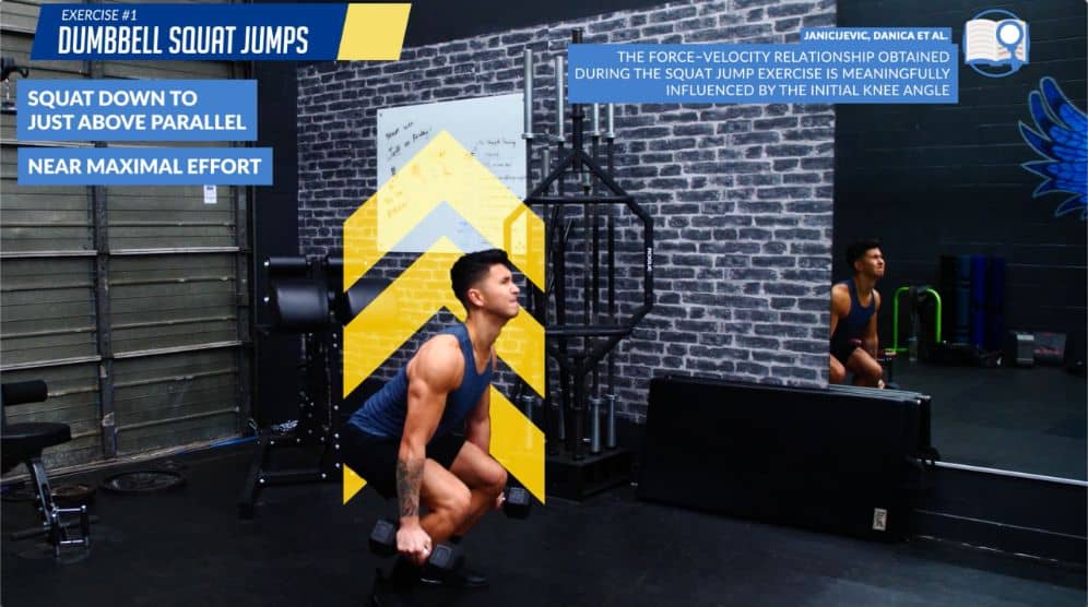 Dumbbell squat jumps best lower body workout