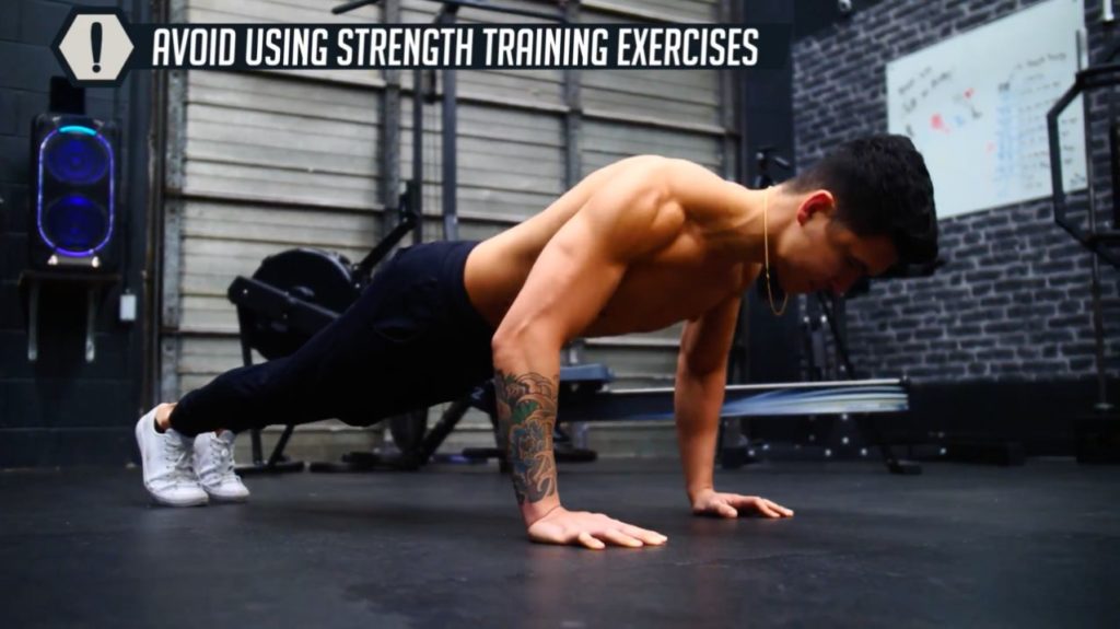 Avoid using strength training exercises during HIIT