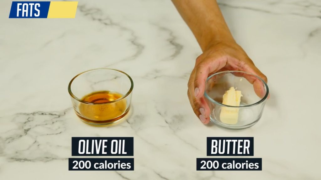 200 calories of olive oil and butter