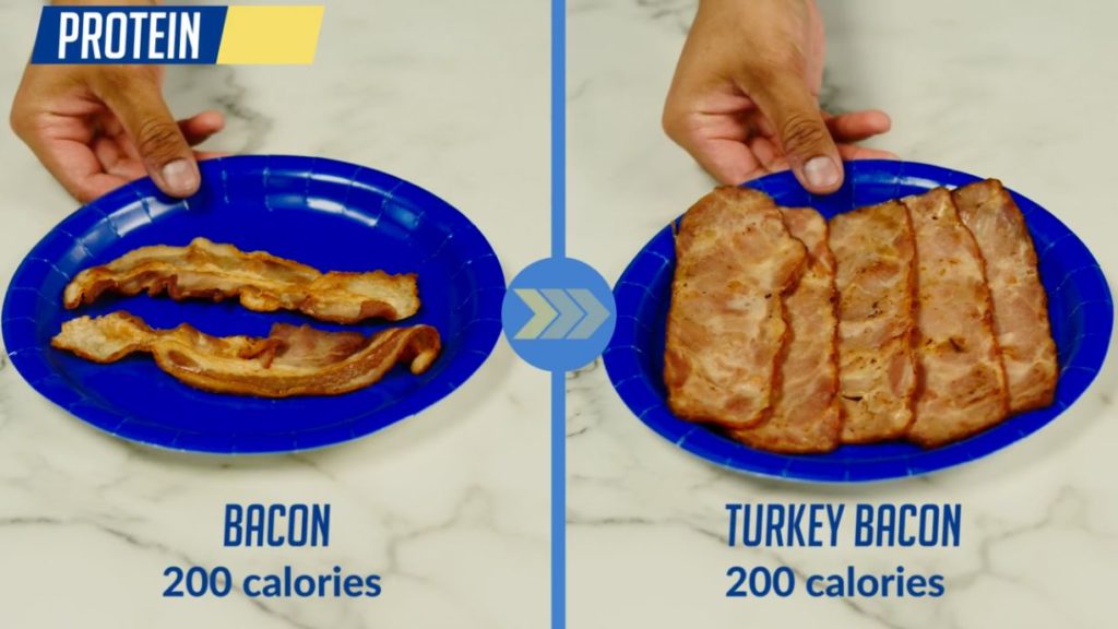 Swap bacon for turkey bacon