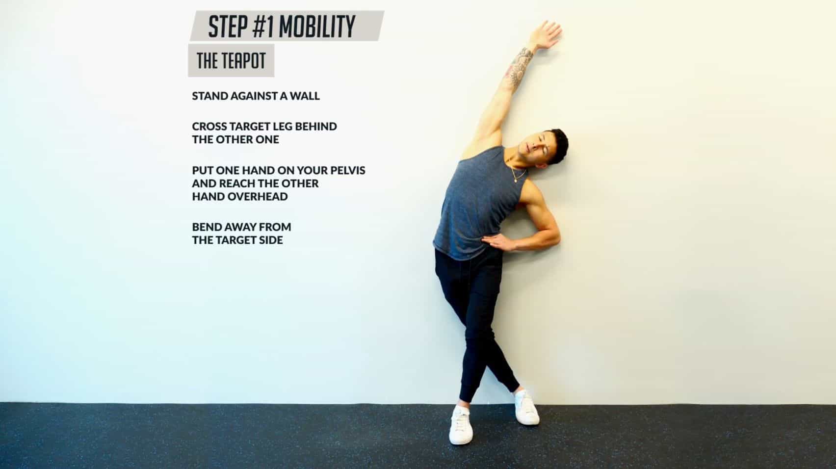 Hip mobility drill the teapot