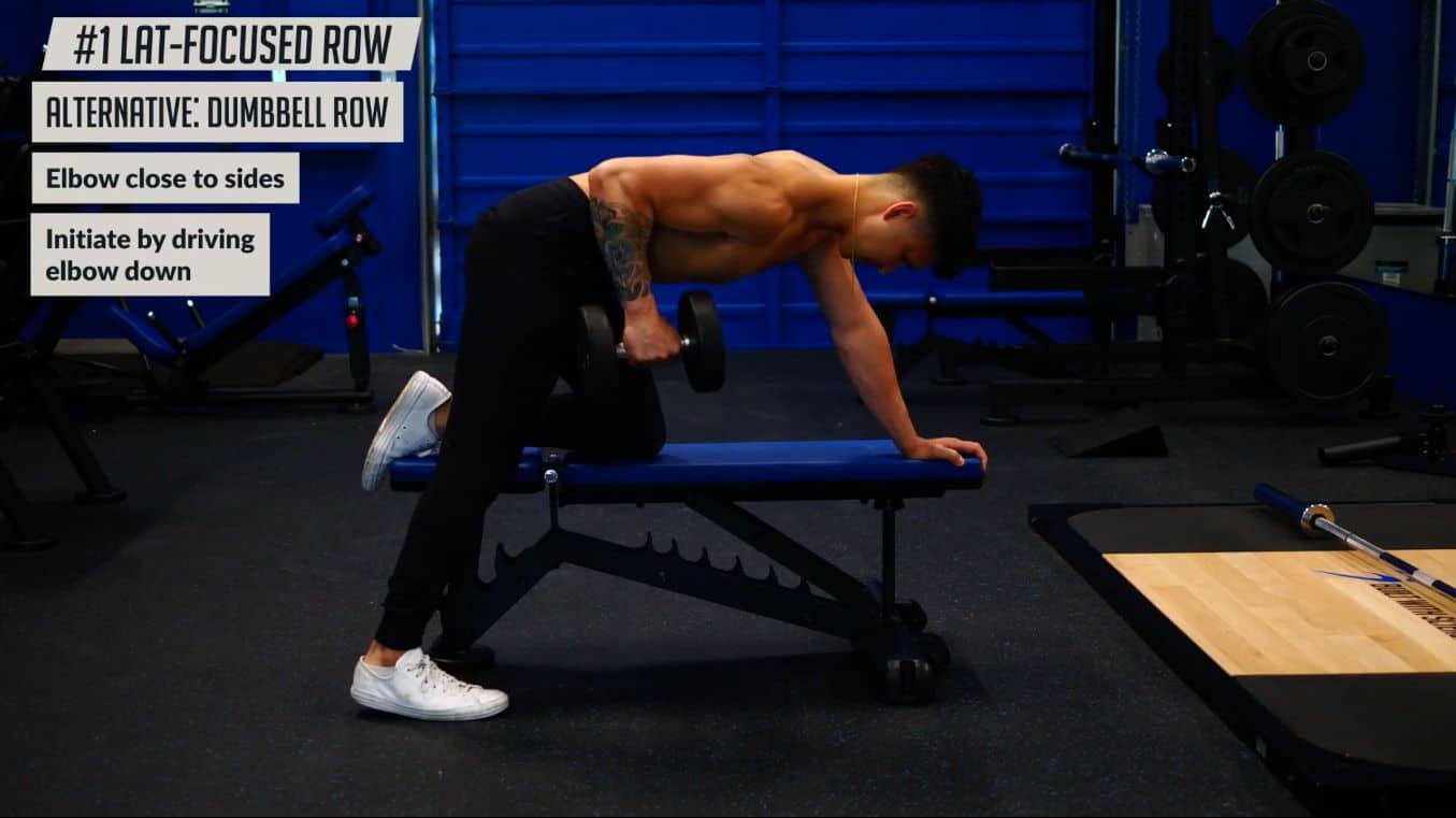 A good alternative for the lat-focused row would be the dumbbell row