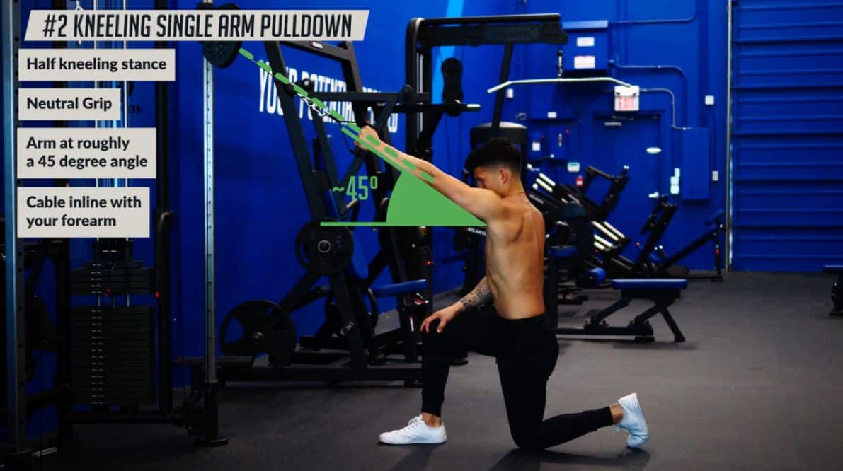 How to do the kneeling single arm pulldown