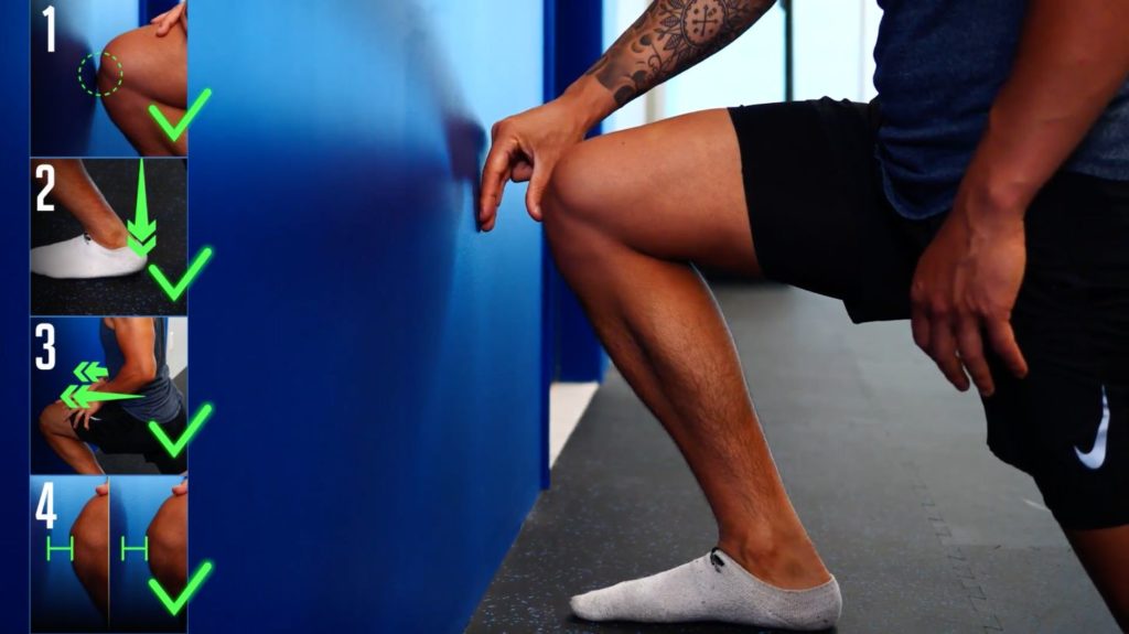 Ankle mobility test to determine suitable knee exercises