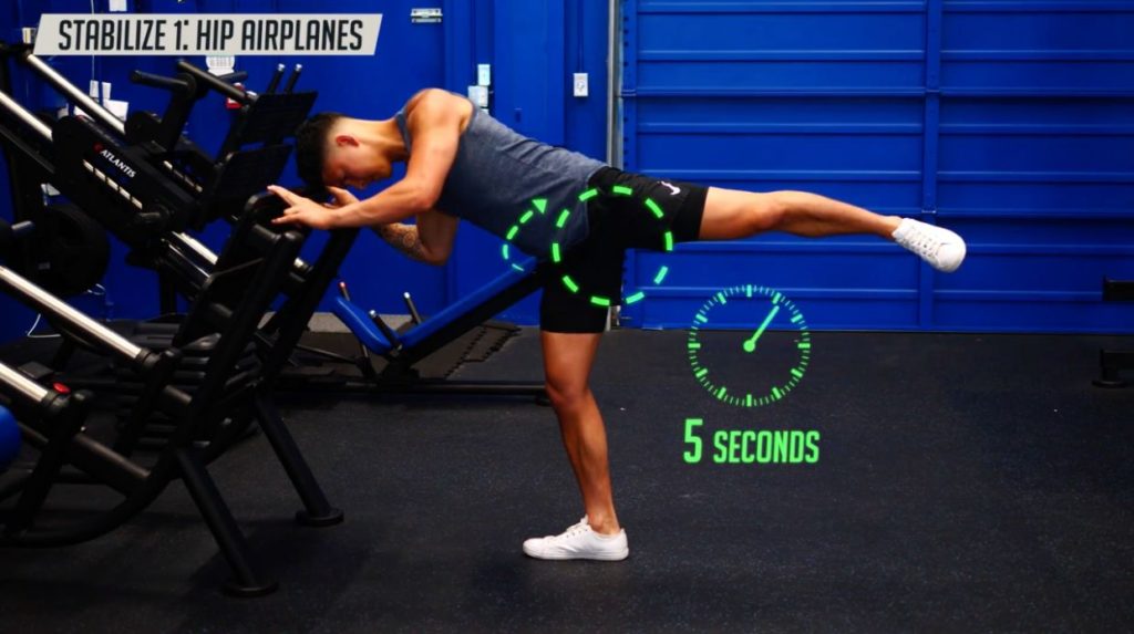 How to perform the hip airplanes