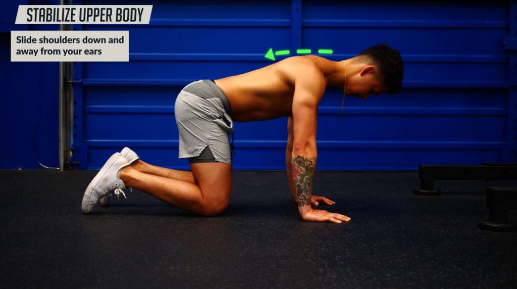 Stabilize the upper body to prevent energy leaks