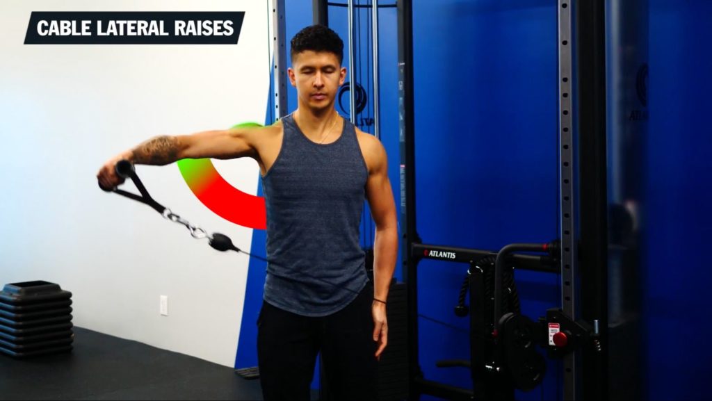 How to perform the cable lateral raises