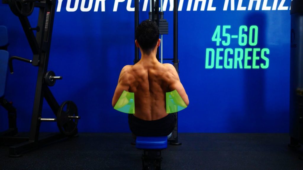 Seated cable row for the upper back